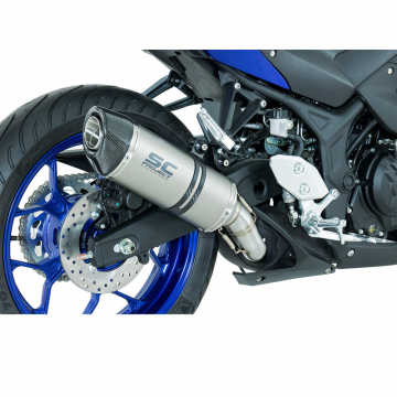 view SC-Project Y23-12C Oval Exhaust for Yamaha YZF-R3 (2015-)