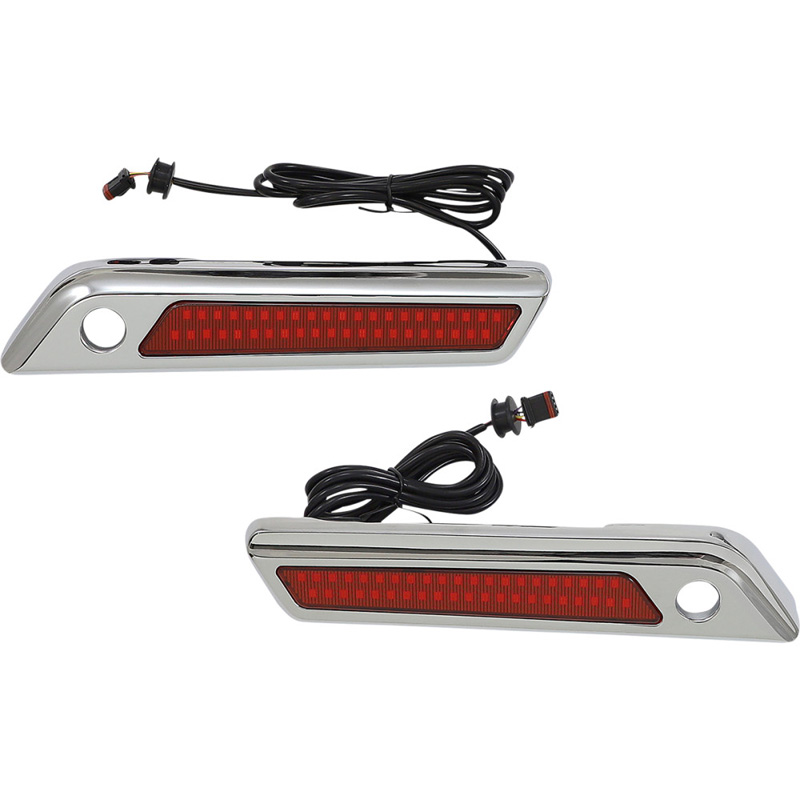 Custom Dynamics CDSBLDC4RC Saddlebag Latch Dual Accent Lights, Red