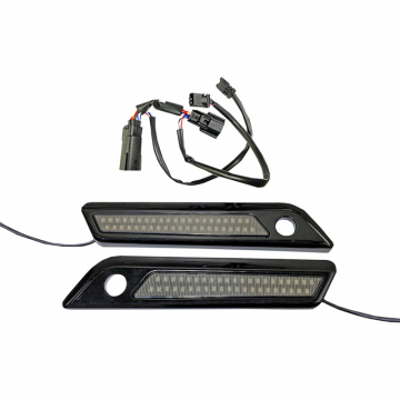 view Custom Dynamics CD-SBL-DC4-SB Saddlebag Latch Dual Accent Lights, Smoke/Black Harley models