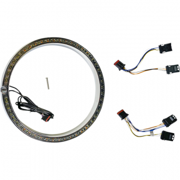 view Custom Dynamics PB-7TR-AW-1C 7" Headlamp Standard Trim Ring, Chrome for H-D Touring (2014-)