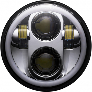 view Custom Dynamics PG-575-C Proglow 5.75" Motorcycle LED Headlight, Chrome for H-D Touring