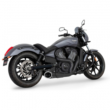 Freedom Performance IN00082 Combat 2-into-1 Shorty Exhaust, Black for Indian Scout / Victory Octane 