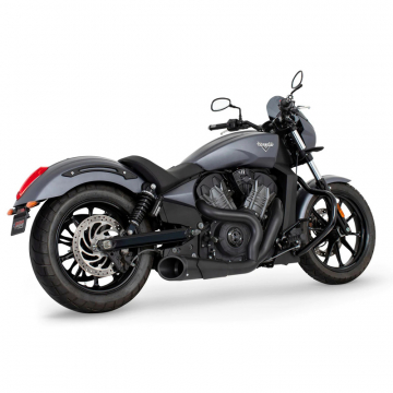 Freedom Performance IN00085 Combat 2-into-1 Shorty Exhaust, Black for Indian Scout & Victory Octane