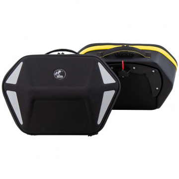 Hepco & Becker 640.622 00 07 Royster Neo C-bow Saddle Bag Set, Black/Yellow