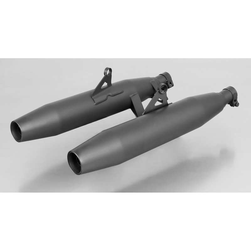 Remus 007702 918516LR Tapered Slipon Exhaust, Black for Triumph