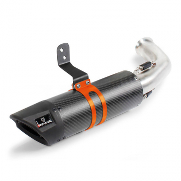 view Remus 0554483 652017 Euro 4 Sport Flow Carbon Slip-on Exhaust, Black for KTM 125 Duke '18-