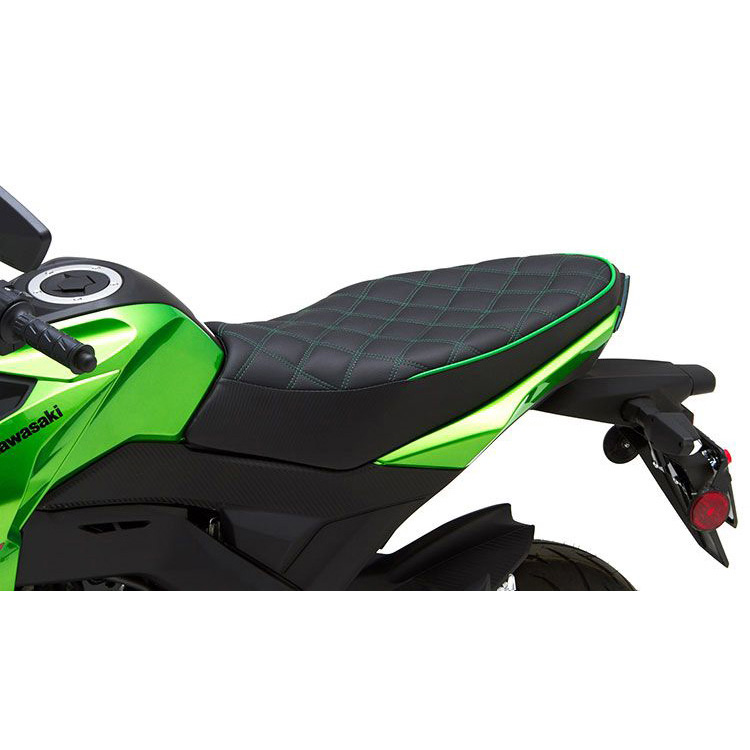 thumbnail image 2 of Green Stitch Dual Seat Replacement For 2017-2024 Kawasaki Z125 Pro / BR125 2 of 5
