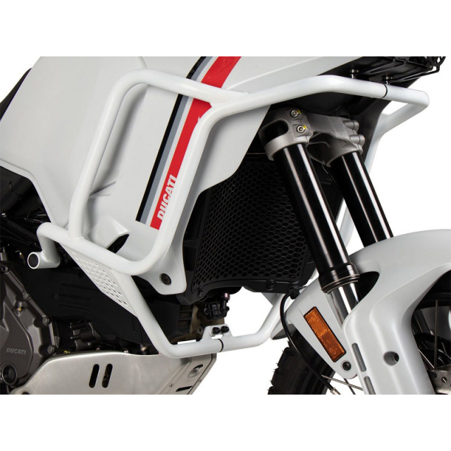 Hepco & Becker 502.7638 00 03 Tank Guards, White for Ducati Desert