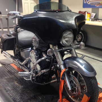 view Reckless Motorcycles VS650 Batwing Fairing with Stereo Yamaha V-Star 650 Classic