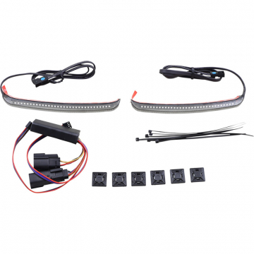 Ciro 40008 Bag Blades LED Sequential Amber Turn Signals, Smoked Lens for Harley Touring '14-