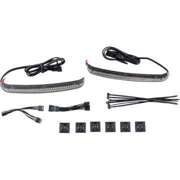 Ciro 40009 Bag Blades LED Sequential Amber Turn Signals, Smoked Lens for Harley Touring '14-