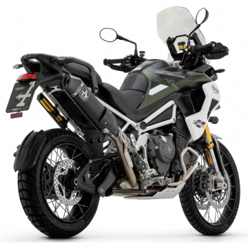 view Arrow 72502VAN Veloce Slip-on Exhaust, Dark for Triumph Tiger 1200 (2022-) (Without Side Cases)