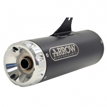 view Arrow 74505RBA Rebel Slip-on Exhaust, Dark for Kawasaki Vulcan S Cafe '17-'20