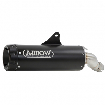 view Arrow 74503RBN Rebel Slip-on Exhaust, Aluminum Dark for Yamaha SCR950 (2017-2020)