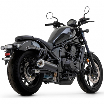view Arrow 74511RBA Rebel Slip-on Exhaust, Nichrome Dark for Honda CMX1100 Rebel (2021-)