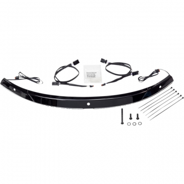 view Ciro 11001 Windshield Trim with LED, Black Finish for Harley Touring '14-