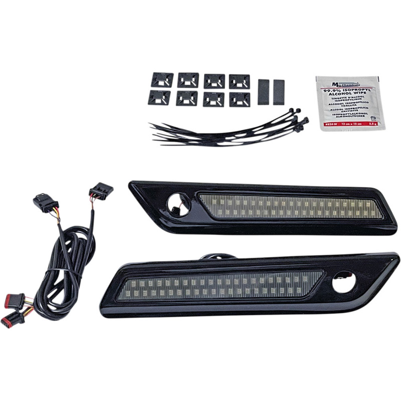 Custom Dynamics CDSBLDCSB Saddlebag Latch Lights, Smoke/Black for