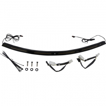 view Custom Dynamics CD-WT2-01-B Genesis 4 LED Batwing Windshield Trim, Black for Harley models