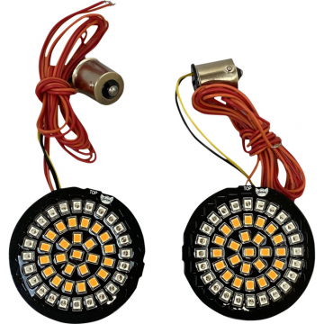 view Custom Dynamics GEN-4-AR2-1156 Dynamic Clusters 2 LED Turn Signals for Harley models