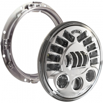 view Custom Dynamics PB-7A-13-C ProBEAM Adaptive Headlamp, Chrome for Harley models '94-'13