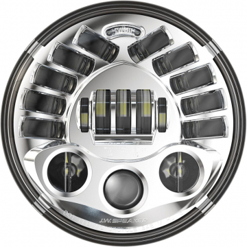 view Custom Dynamics PB-7A-IND-C 7" Adaptive Headlamp, Chrome for Indian models