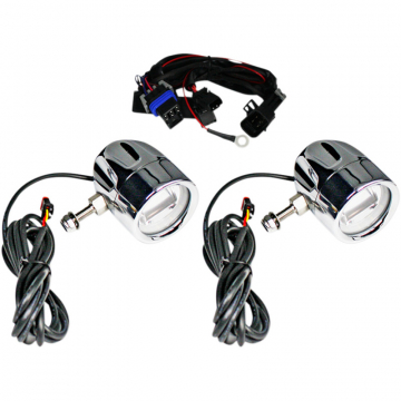 view Custom Dynamics PB-FOG-IND-C Probeam LED Halo Fog Lamps, Chrome for Indian (2015-)