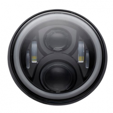 view Custom Dynamics PG-7-13-B Proglow 7" Headlamp, w/ Mount Ring, Black for Harley models '94-'13