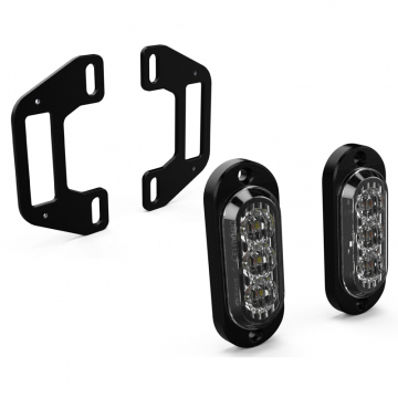 view Denali DNL.T3.10600 T3 Rear Switchback LED Turn Signal Pods with License Plate Mount