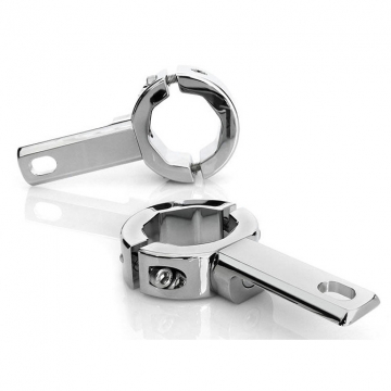 view Denali LAH.00.10400.C Driving Light Mount, Chrome - Articulating Bar Clamp 32mm-38mm