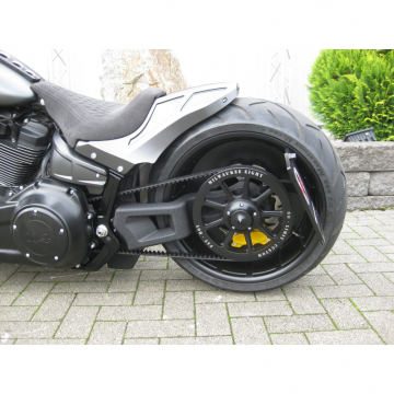 view NLC ST-30153 Single Sided Swing Arm Black for Harley Softail M8 (2018-) w/ 260 mm Tire