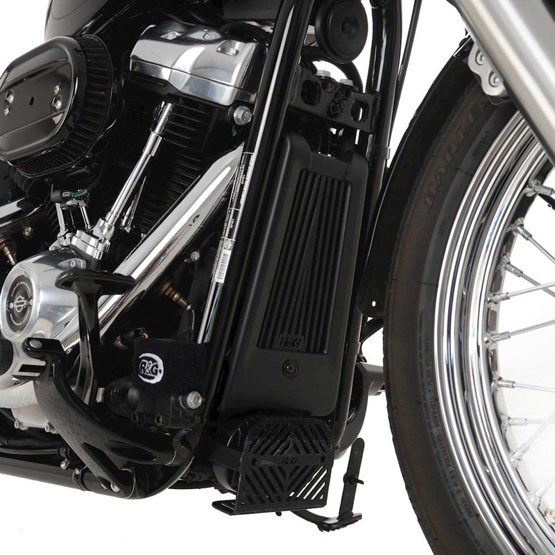 R&G OCG0048BKRE Oil Cooler Guard, Black for Harley Softail Standard