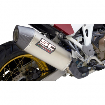 view SC-Project H36-122T X-plorer II Slip-on Exhaust for Honda CRF1100L Africa Twin '20-'23