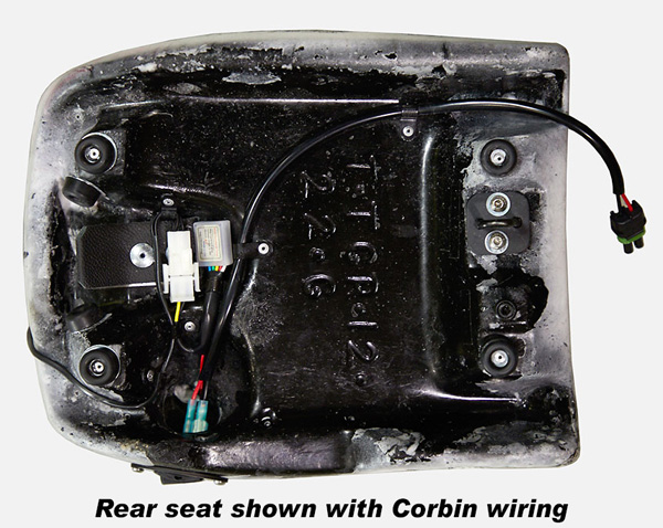 rear seat shown with corbin wiring
