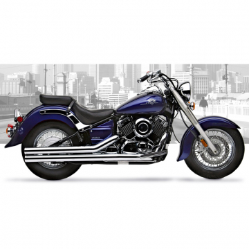 Hard Krome 49-4005b 2.75" Straight Exhausts for Yamaha V-Star 650 (1999-2012)