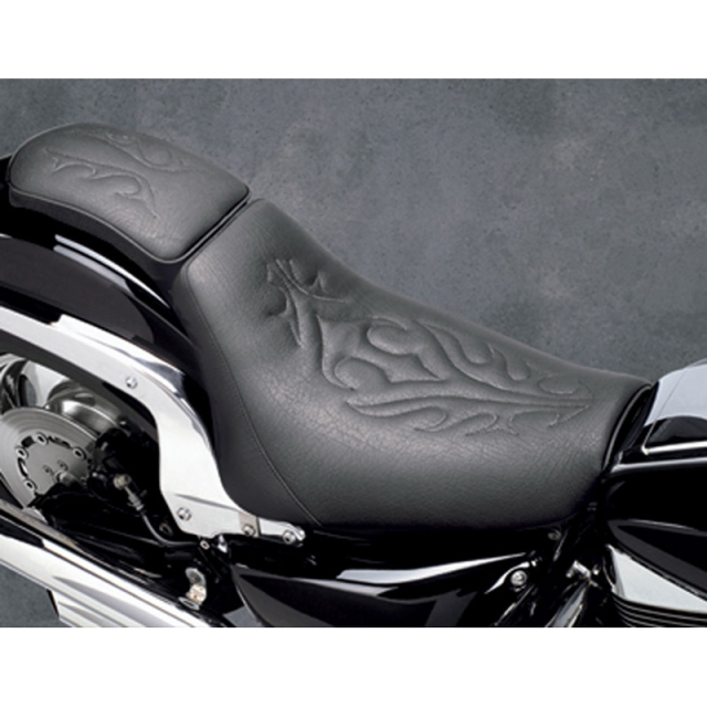 バイク　ソロシート　ハーレー Leather Motorcycles Seats Amazon.com: Two Pieces 2-Up Motorcycle Driver Passenger Low