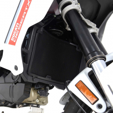 R&G RAD0284BK Radiator Guard, Black for Ducati DesertX (2022-)