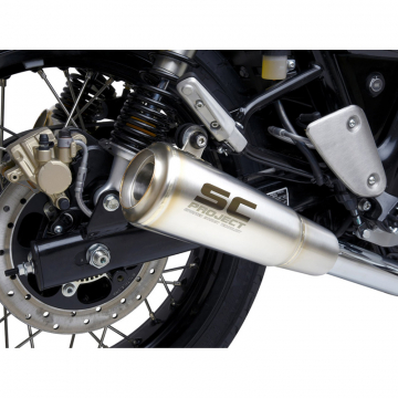 view SC-Project RE01-43A S1-GP Slip-on Exhaust for Royal Enfield Continental GT / Interceptor 650