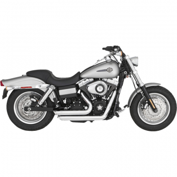 Vance & Hines 17317 Shortshots Staggered Exhausts, Chrome for Harley Dyna '06-'11