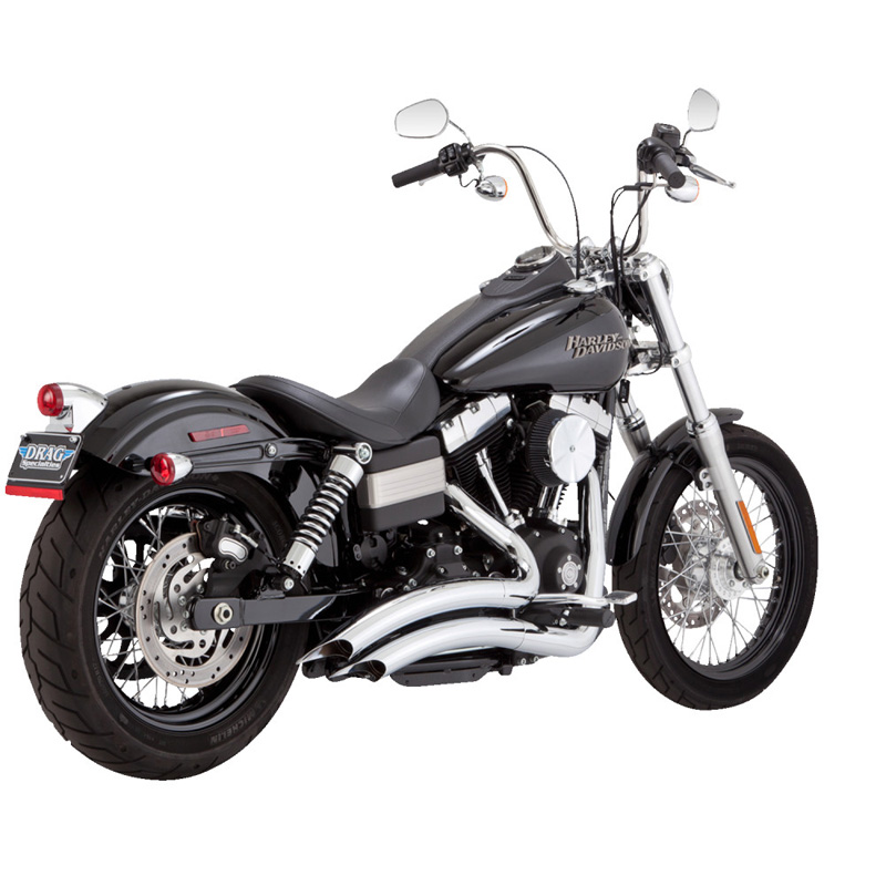 Vance & Hines 23371 Big Radius 2-into-2 Exhausts, Chrome for