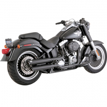 view Vance & Hines 46343 3" Twin Slash Slip-ons, Black for Harley Softail Fat Boy '07-'17