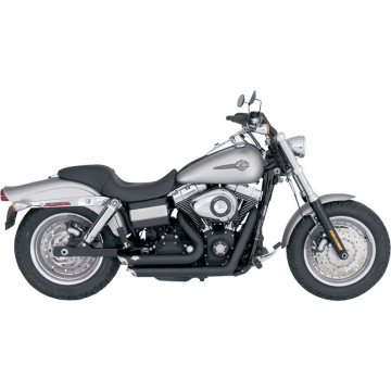 Vance & Hines 47317 Shortshots Staggered Exhausts, Matte Black for Harley Dyna '06-'11