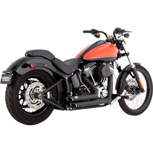 Vance & Hines 47325 Shortshots Staggered Exhausts, Matte Black for
