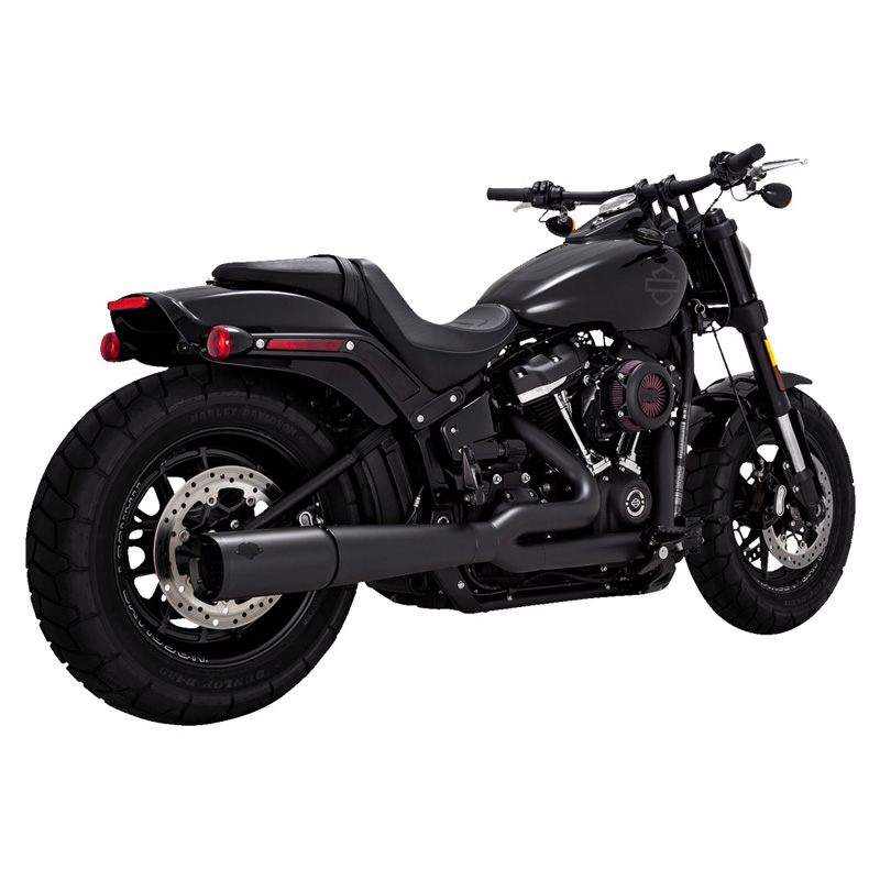 Vance & Hines 47387 Pro Pipe 2-into-1 Exhaust, Black for Harley Softail ...