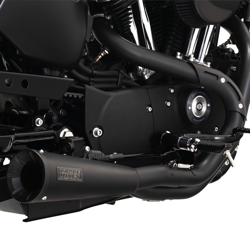 Vance & Hines 47627 2-into-1 Upsweep Exhaust, Black for