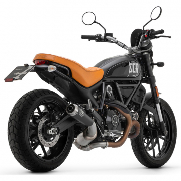 view Arrow 71223PRN Pro-Race Slip-on Exhaust, Nichrome Dark Ducati Scrambler 800 Icon '21-