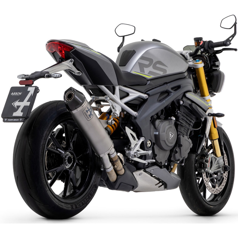 Arrow 71955PK RaceTech Slipon Exhaust, Titanium for Triumph Speed Triple 1200 RS 