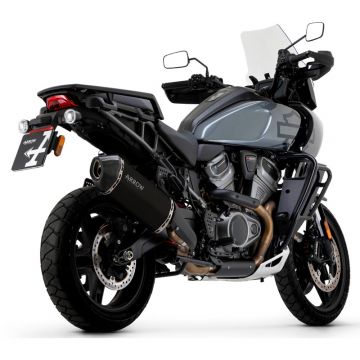 view Arrow 72007SKN Sonora Racing Slip-on Exhaust, Titanium Dark for Harley Pan America '20-