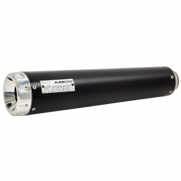 view Arrow 74512RBA Rebel Full Exhaust, Aluminum Cap for Kawasaki Vulcan S 650 '21-