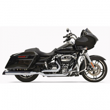 Bassani 11515A Chrome True-Dual Down Under Headpipes, w/ Heat Shields Harley Baggers '17-