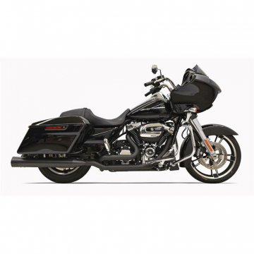 Bassani 11525A Black True-Dual Down Under Headpipes, w/ Heat Shields Harley Baggers '17-